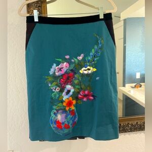 HD in Paris Floral and Plaid Skirt with Velvet waistband. Only worn once.